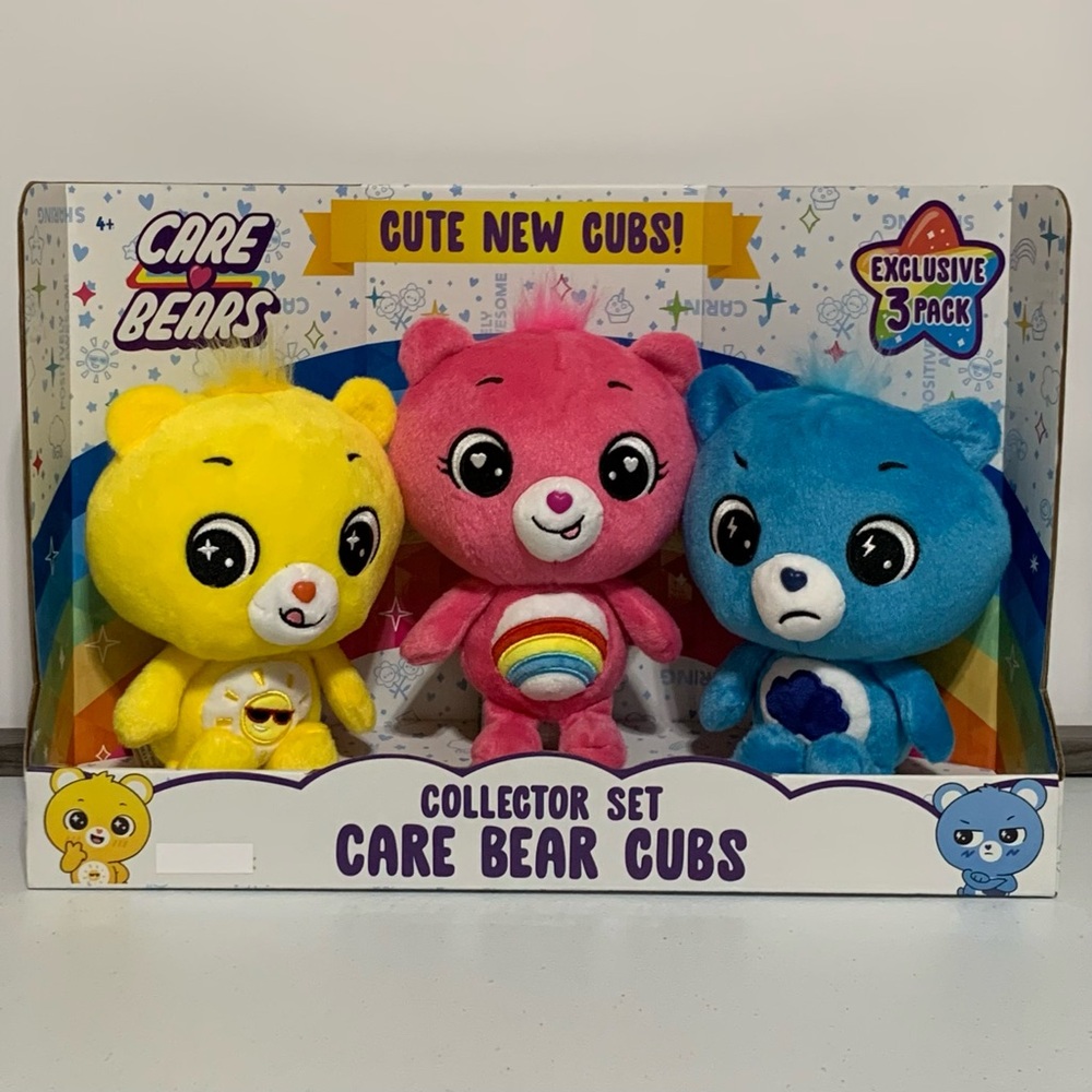 Care Bear Cubs Exclusive 3-Pack 8" Plush Collector Set-New